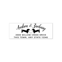 ダシュントとハートカップル差出人住所 セルフインキングスタンプ