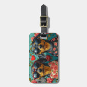 ダシュントとハートバラバレンタインデー ラゲッジタグ (正面縦)