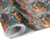 ダシュントとハートバラバレンタインデー ラッピングペーパー (ロールコーナー)