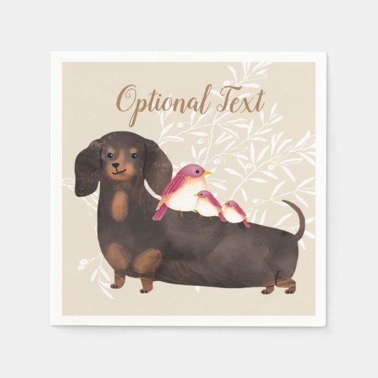 ダシュントとバードファミリー スタンダードカクテルナプキン (正面)