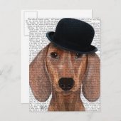 ダシュントとブラックボウリングをする人、 クリケットの投手帽子 ポストカード (正面/裏面)