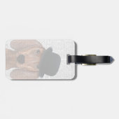 ダシュントとブラックボウリングをする人、 クリケットの投手帽子 ラゲッジタグ (裏面横)