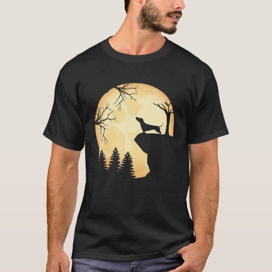 ダシュントとママおもしろいハロウィーンウィーナードッグメンW Tシャツ (正面)