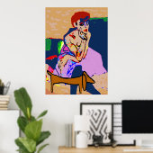 ダシュントと女性抽象芸術 ポスター (ホームオフィス)