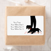 ダシュントと赤いハート住所 シール (インサイチュ)