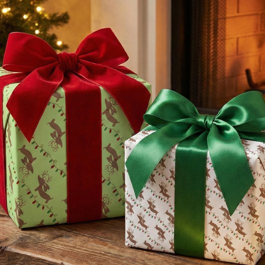 ダシュントのクリスマスラッピング紙- 2つのスタイル ラッピングペーパーシート