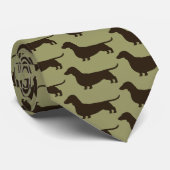 ダシュントのシルエット模様ウィーナードッグウェニー ネクタイ (ロール)