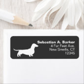 ダシュントのシルエット |ウィーナードッグ差出人住所 ラベル (インサイチュ)