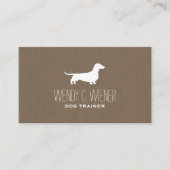 ダシュントのシルエット |ペット飼い犬 |ウインナソーセージ犬 名刺 (正面)