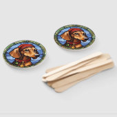 ダシュントのステンドグラスのクリスマス ハンドファン (組立なし)