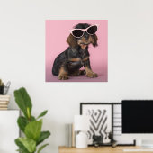 ダシュントの子犬サングラスを着て ポスター (ホームオフィス)