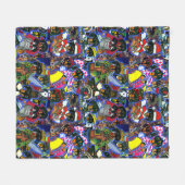 ダシュントの漫画 フリースブランケット (正面(横))