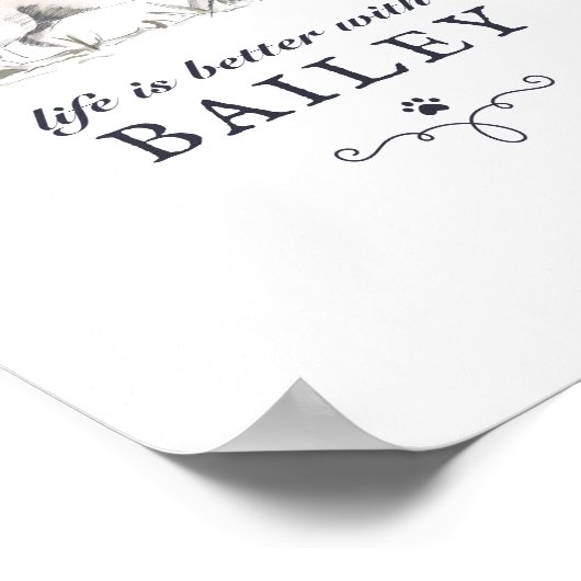 ダシュントの生活は犬の名前のポストでカスタムより良い ポスター (角)