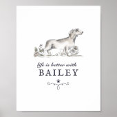 ダシュントの生活は犬の名前のポストでカスタムより良い ポスター (正面)