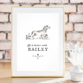 ダシュントの生活は犬の名前のポストでカスタムより良い ポスター