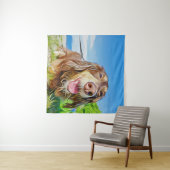 ダシュントは完全に操作された犬のクリスマスPである タペストリー (インサイチュ(横))