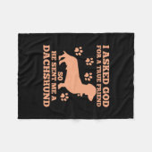 ダシュントは私の真の友人だ フリースブランケット (正面(横))