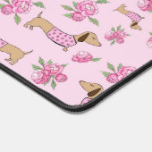 ダシュントをテーマにしたデスクマット |ピンクフローラ牡丹 デスクマット (コーナー)