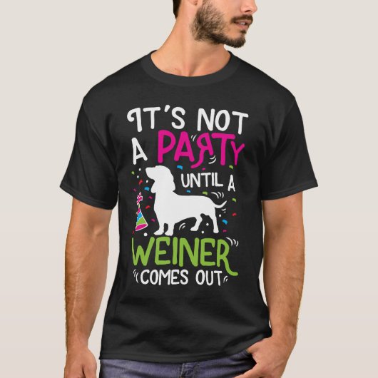 ダシュントウィーナードッグおもしろい Tシャツ (正面)