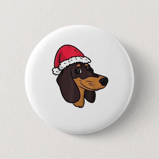 ダシュントウィーナードッグサンタクリスマス 缶バッジ (正面)