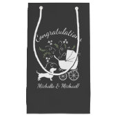 ダシュントウィーナードッグベイビーシャワー男女兼用 スモールペーパーバッグ (正面)