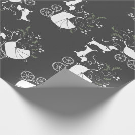 ダシュントウィーナードッグベイビーシャワー男女兼用 ラッピングペーパー