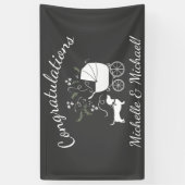 ダシュントウィーナードッグベイビーシャワー男女兼用 横断幕 (縦)