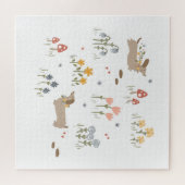 ダシュントウィーナー愛犬家ワイルドフラワーウォールアート ジグソーパズル (横)