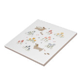 ダシュントウィーナー愛犬家ワイルドフラワーウォールアート タイル (側面)