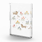 ダシュントウィーナー愛犬家ワイルドフラワーウォールアート フォトブロック (右)