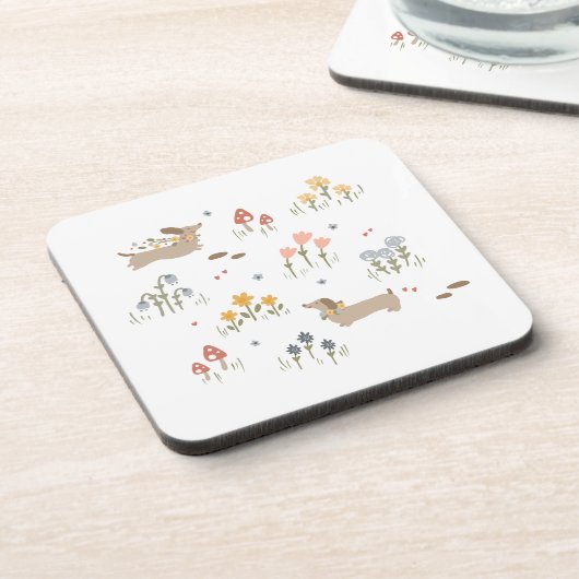 ダシュントウィーナー愛犬家ワイルドフラワーキッチン コースター (左側)