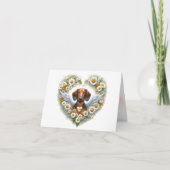 ダシュントカスタマイズフローラ悔やみや弔慰ハート カード (正面)