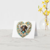 ダシュントカスタマイズフローラ悔やみや弔慰ハート カード (黄色い花)