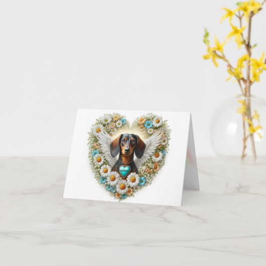 ダシュントカスタマイズフローラ悔やみや弔慰ハート カード (黄色い花)