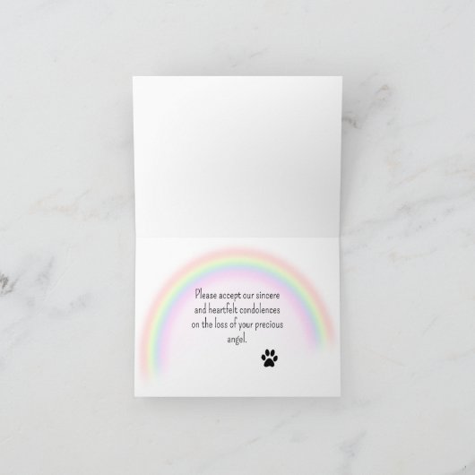 ダシュントカスタマイズフローラ悔やみや弔慰ハート カード (内部)