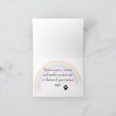 ダシュントカスタマイズフローラ悔やみや弔慰ハート カード (内部)