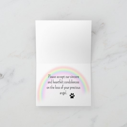 ダシュントカスタマイズフローラ悔やみや弔慰ハート カード (内部)