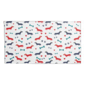 ダシュントカラフルドッグドキシーとポーズ 枕カバー (裏面-右)