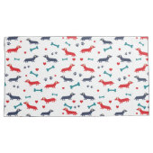 ダシュントカラフルドッグドキシーとポーズ 枕カバー (正面右)