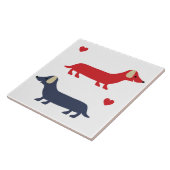 ダシュントカラフルドッグドキシーと前足1 タイル (側面)