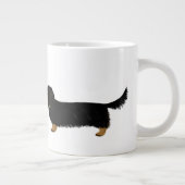 ダシュントキスとハートかわいいウィーナードッグズラブ ジャンボコーヒーマグカップ (右)