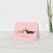 ダシュントキスウィーナードッグズラブバレンタインカード シーズンカード (正面)