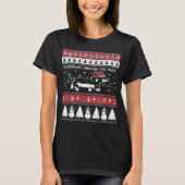 ダシュントクリスマス醜いクリスマスセーター Tシャツ (正面)