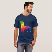 ダシュントゲイプライドLGBレインボーフラッグギフトドッグ Tシャツ (正面フル)