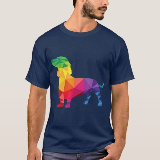 ダシュントゲイプライドLGBレインボーフラッグギフトドッグ Tシャツ (正面)
