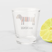 ダシュントソーセージWiener パーソナライズされた Dog ショットグラス (裏面)