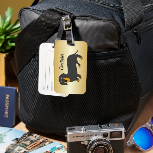 ダシュントデザイン パーソナライズされた ラゲッジタグ (正面&裏面)