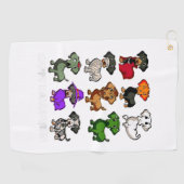 ダシュントドッグスハロウィーンハッピーハローウィン ゴルフタオル (横)