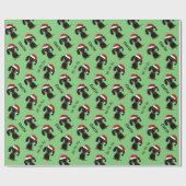 ダシュントパーソナライズされたクリスマス名可愛い犬 ラッピングペーパー (フラット)