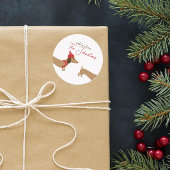 ダシュントパーソナライズされたクリスマス封筒用シール ラウンドシール